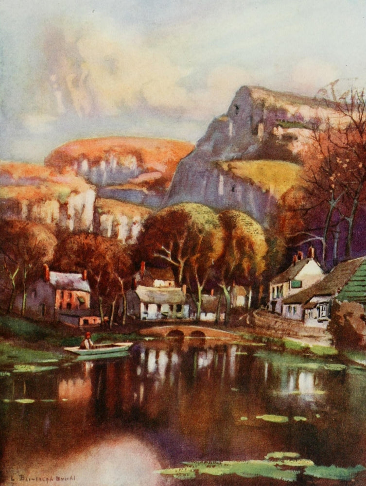 Cheddar Gorge Poster Print by Louis Burleigh Bruhl showcasing beautiful British landscape.