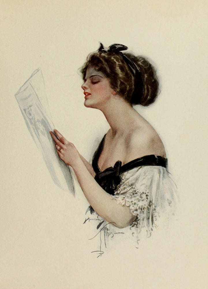 Fair Americans 1911 Poster Print by Harrison Fisher showcasing vintage American art.