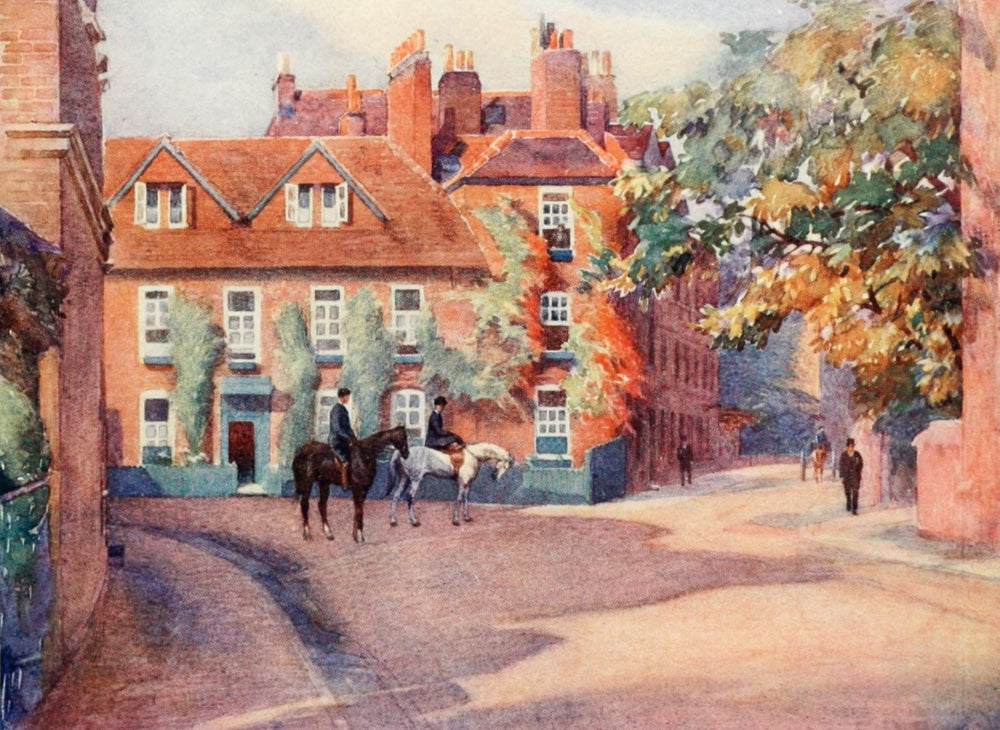 Eton 1909 Common Lane House Poster Print by E.D. Brinton, detailed architecture art print
