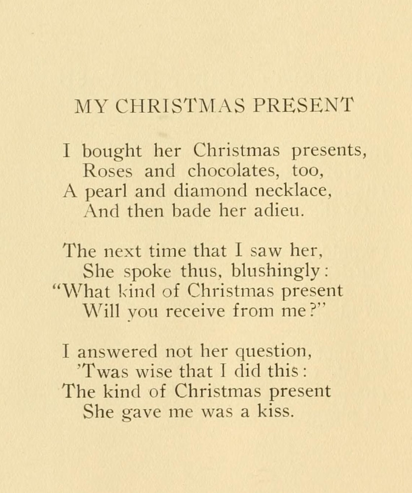 Short Poems 1909 My Christmas Present Poster Print by George Godoy