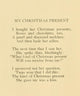 Short Poems 1909 My Christmas Present Poster Print by George Godoy