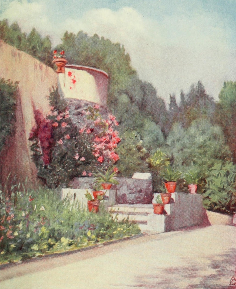 Naples 1904 A Terrace in the Villa Rosebery Poster Print by Augustine Fitzgerald