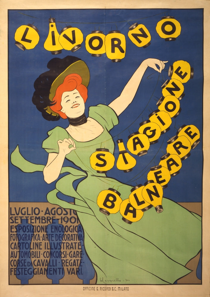 Livorno Stagione Balneare 1901 Poster Print by Leonetto Cappiello