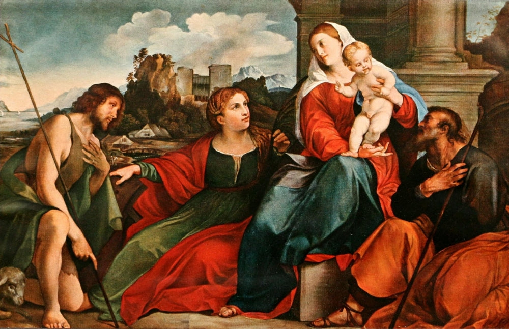 Sacred Conversion Poster Print by Palma Il Vecchio