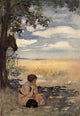 You Never Know Your Luck 1914 Poster Print - Girl Under Tree