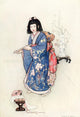Green Willow 1910 The Flute Poster Print by Warwick Goble