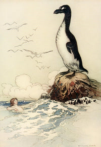 The Water-Babies 1909 The Last of the Gairfowl Poster Print by Warwick Goble