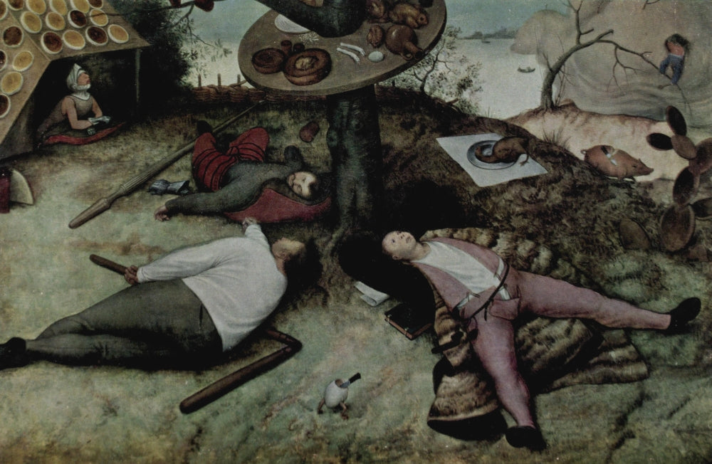 Land of Plenty Poster Print by Pieter Bruegel - Beautiful landscape art print.