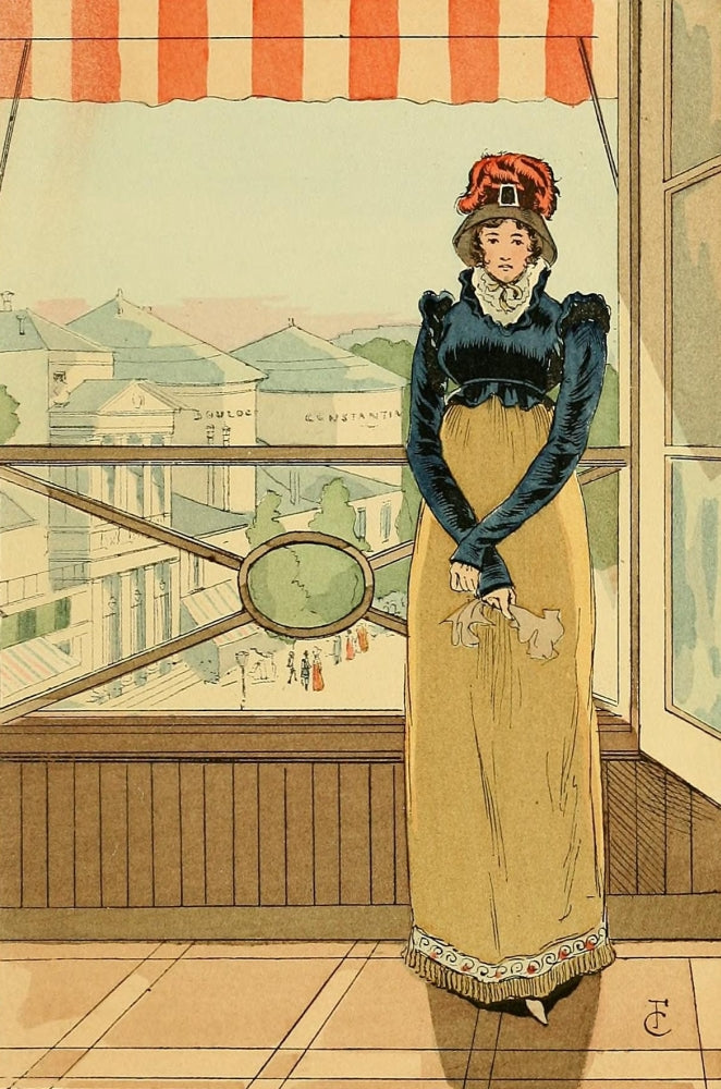 Fashion in Paris 1898 View from a Window Poster Print by François Courbin