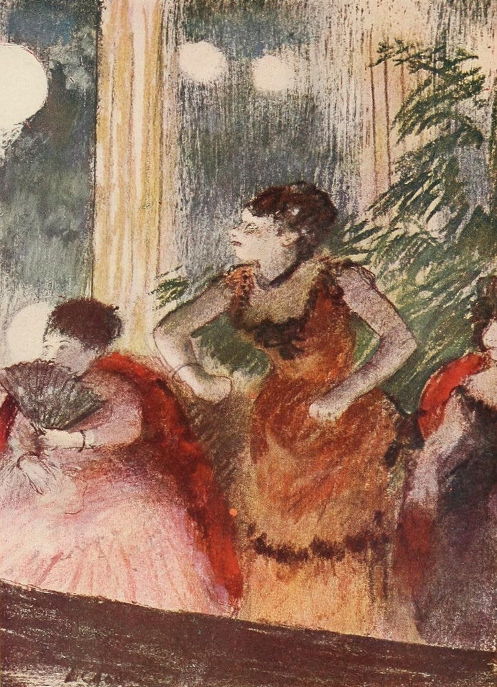 Le Cafe-concert Poster Print by Edgar Degas showcasing vibrant French art.