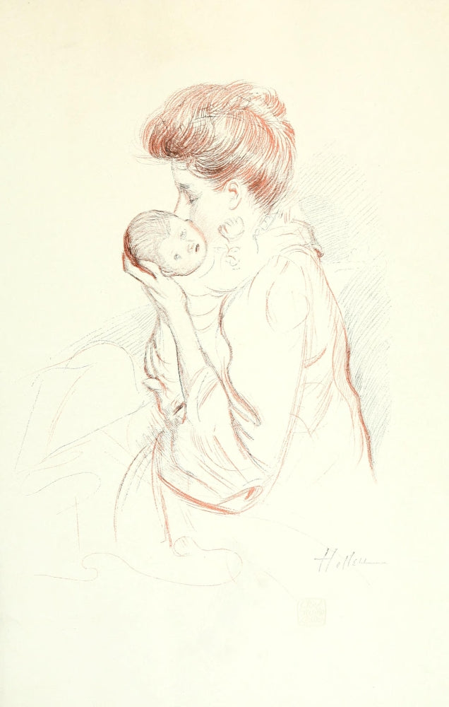 Mother and Child 2 Poster Print by Paul César Helleu, showcasing the bond between a mother and child.