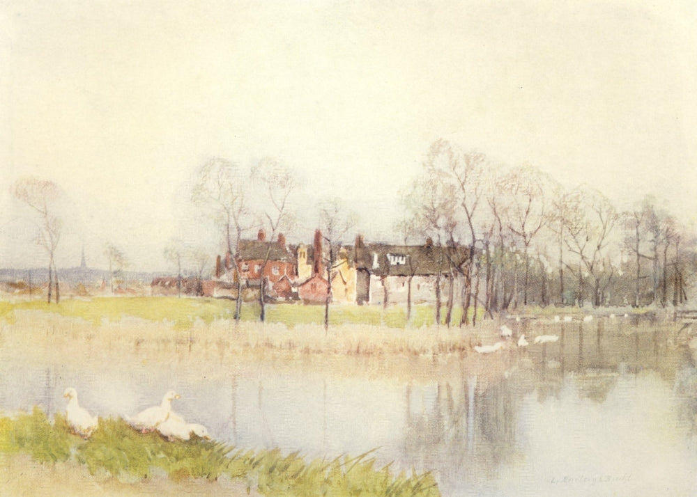Essex 1909 Sandon Mill Silver & Gold Poster Print by Louis Burleigh Bruhl