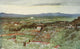 Florence & Some Tuscan Cities Poster Print by R.C. Goff showcasing the green plains of Tuscany.