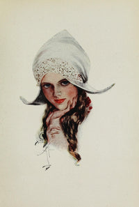 American Girls in Miniature 1912 Miss Knickerbocker Poster Print by Harrison Fisher.