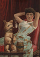 Julius Bien & Co Globe Tobacco Ad 1885 poster print featuring a dog with a pipe.