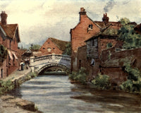 Winchester 1910 The Weirs Poster Print by Wilfrid Ball showcasing serene lakeside view.