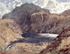 Angle Tarn and Esk Hause poster print depicting the serene landscape of the English Lakes.