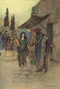 Griselda & the Duke Fine Art Print by Warwick Goble, 1912 illustration