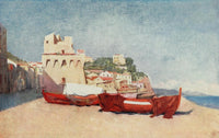 Naples 1904 Vietri Poster Print by Augustine Fitzgerald featuring vibrant city scenery.