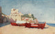 Naples 1904 Vietri Poster Print by Augustine Fitzgerald featuring vibrant city scenery.