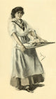 Scribners 43 1908 Lady with Tray Poster Print by W.M. Berger