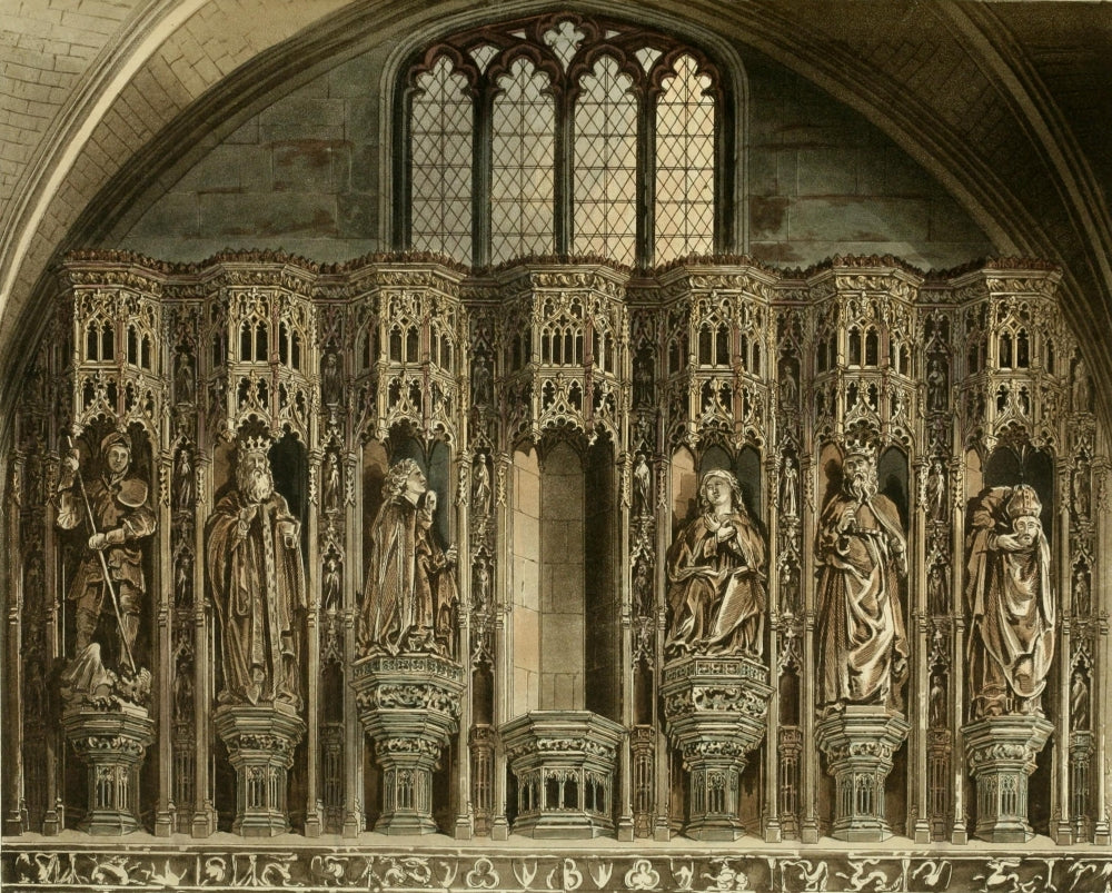 Statues of Martyrs at Abbey Church of St. Peter's Westminster Poster Print by Frederick Mackenzie