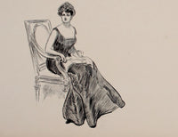 Social Ladder 1902 Fine Art Print by Charles Dana Gibson showing a lady in a chair