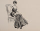 Social Ladder 1902 Fine Art Print by Charles Dana Gibson showing a lady in a chair