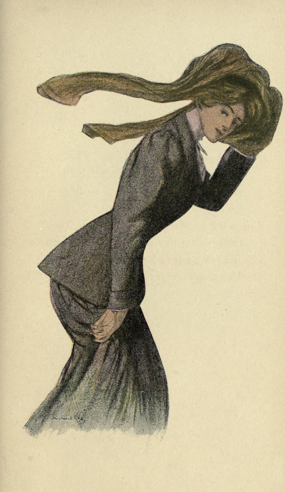 Cupid's Fair-weather Booke 1911 Lady Poster Print by John Cecil Clay