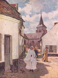 Return from First Communion fine art print by James Charles, showcasing early 20th-century artistry.