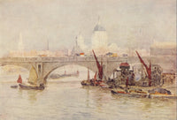 Scenery of London 1905 Waterloo Bridge Poster Print by Herbert Marshall