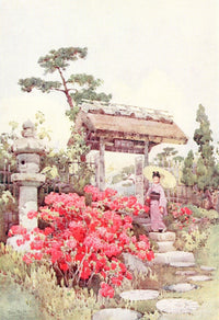 Azaleas Flowers & Gardens of Japan art print by Ella Du Cane, 1908.