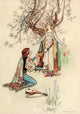 Riquet with the Tuft poster print by Warwick Goble, enchanting fairy tale artwork.