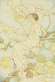 Dream Roses 1897 poster print featuring a woman in pale yellow surrounded by roses.