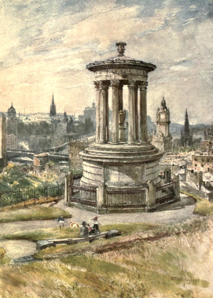 Edinburgh from Calton Hill Poster Print by John Fulleylove, showcasing the iconic skyline of Edinburgh.