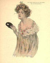 Cupid's Cyclopedia 1910 Lady with Mask Poster Print by John Cecil Clay