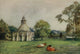Glastonbury Abbey and Tor Poster Print by Warwick Goble