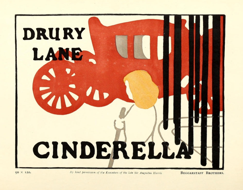 Beggarstaffs Cinderella Poster Print from 1899 - Drury Lane
