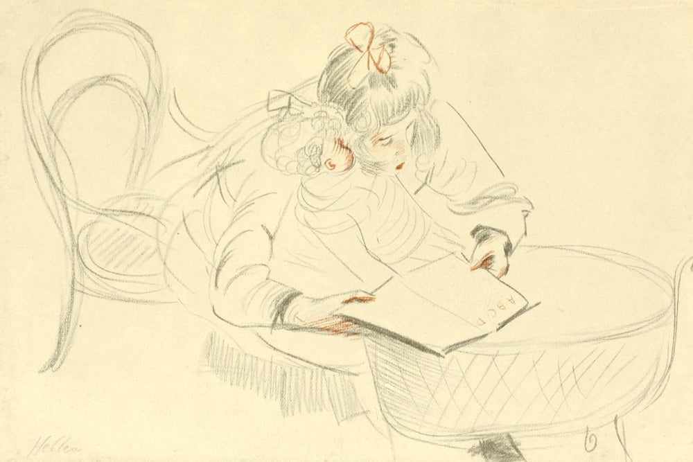 Le Berceau fine art print by Paul César Helleu - beautiful artwork capturing childhood essence.