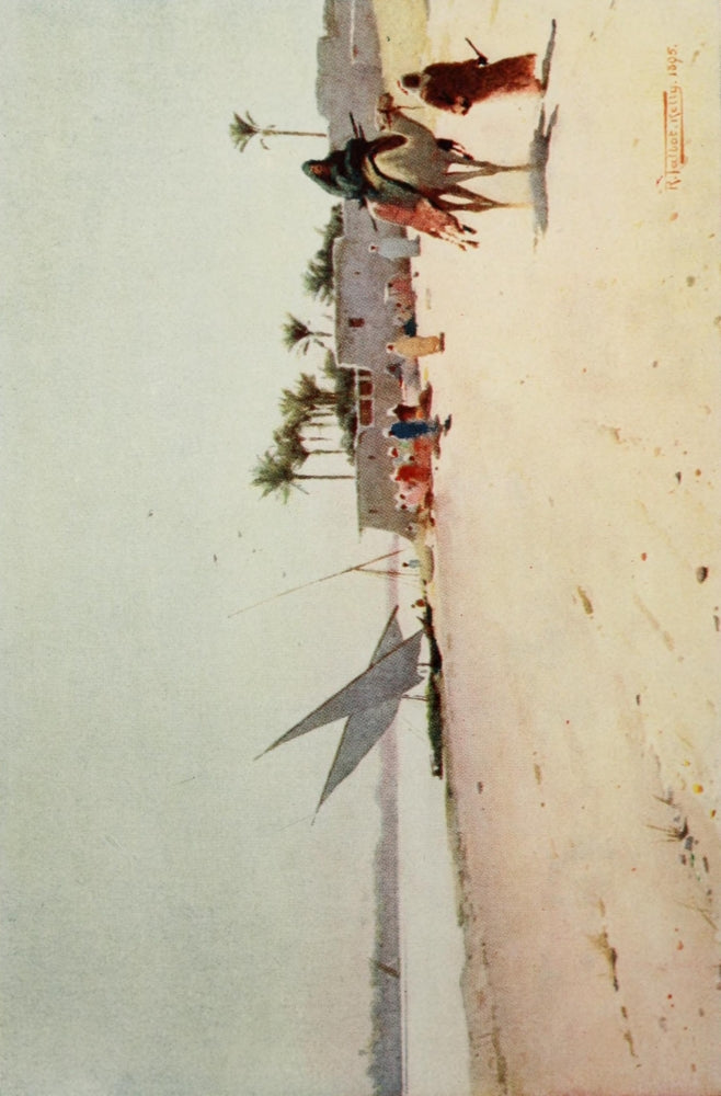 Egypt 1903 A Nile Village Poster Print by Robert Talbot Kelly