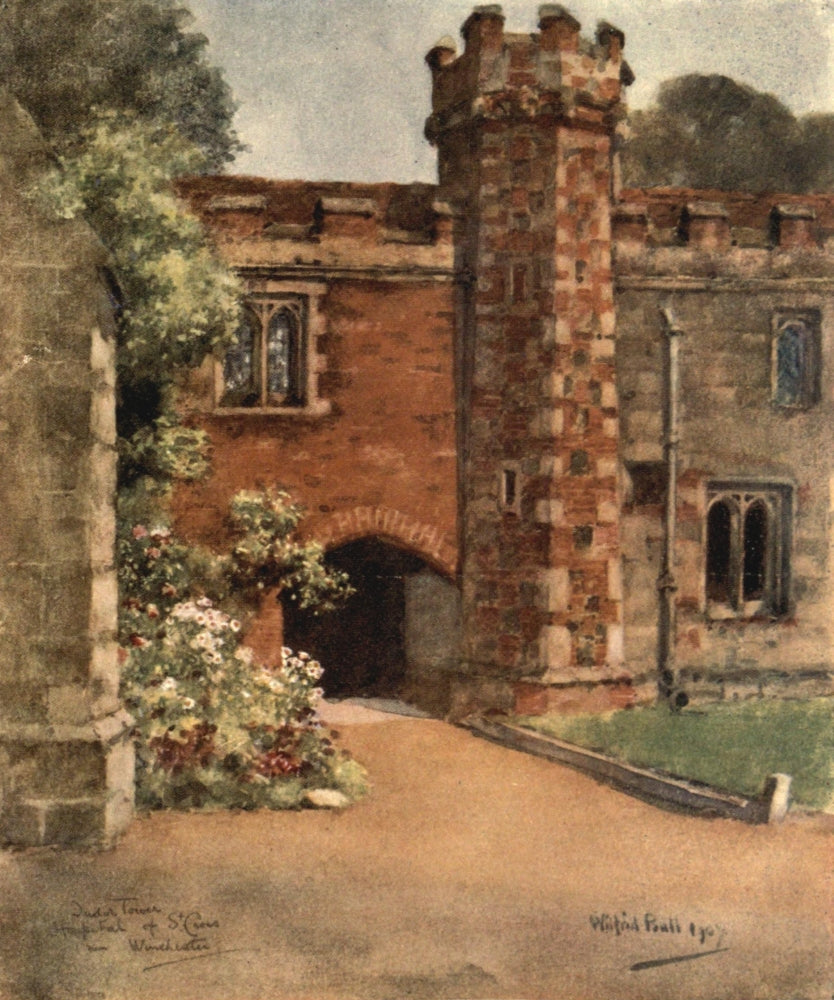Winchester 1910 Tudor Tower Poster Print by Wilfrid Ball