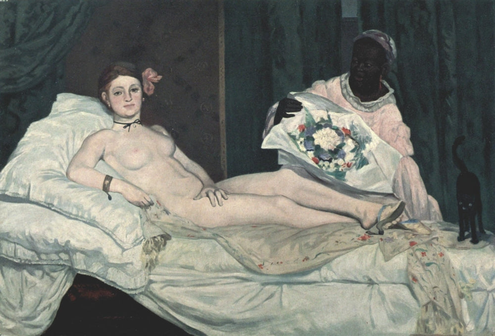 Olympia Poster Print by Édouard Manet showcasing a historical masterpiece.