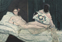 Olympia Poster Print by Édouard Manet showcasing a historical masterpiece.