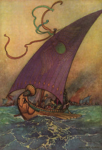Geoffrey Chaucer Cleopatra's Galley Poster Print by Warwick Goble