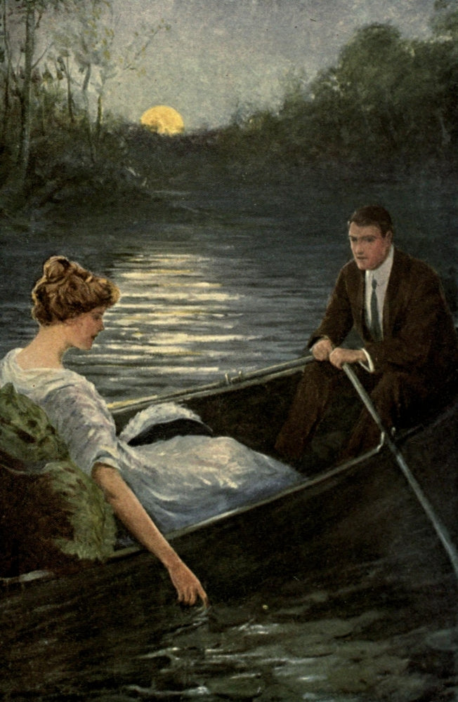 Midsummer Wooing Moonlit Lake Poster Print by John Goss