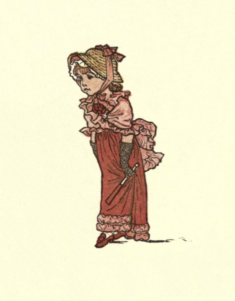 Under the Window 1879 Girl Poster Print by Kate Greenaway