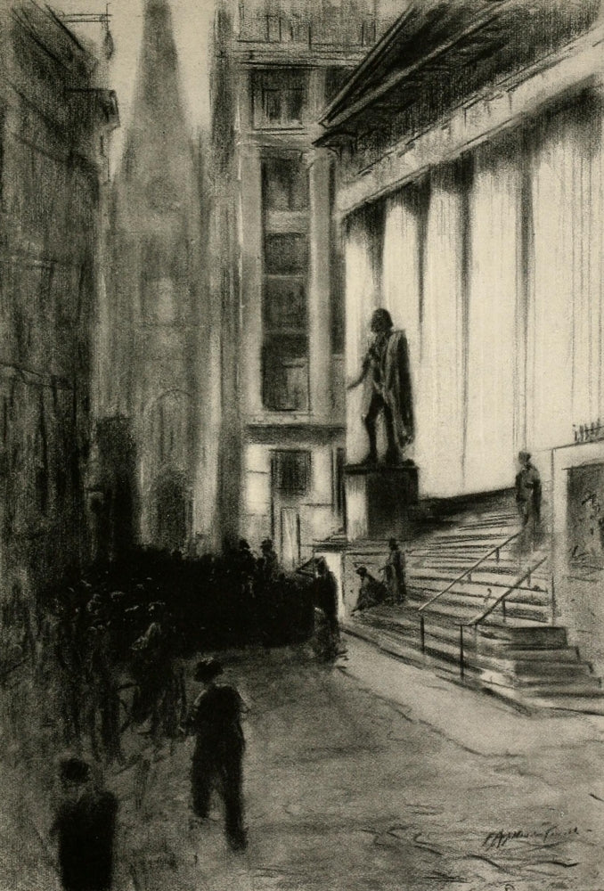 Charcoals of New & Old New York 1912 Wall Street Poster Print by Francis Hopkinson Smith
