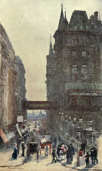 Familiar London 1904 Villiers Street, Charing Cross Poster Print by Rose Barton.