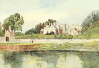 Beaulieu Abbey Poster Print by Warwick Goble, showcasing English architectural beauty.