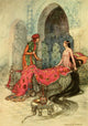Folk Tales of Bengal 1912 Poster Print - In a Trice She Woke Up by Warwick Goble